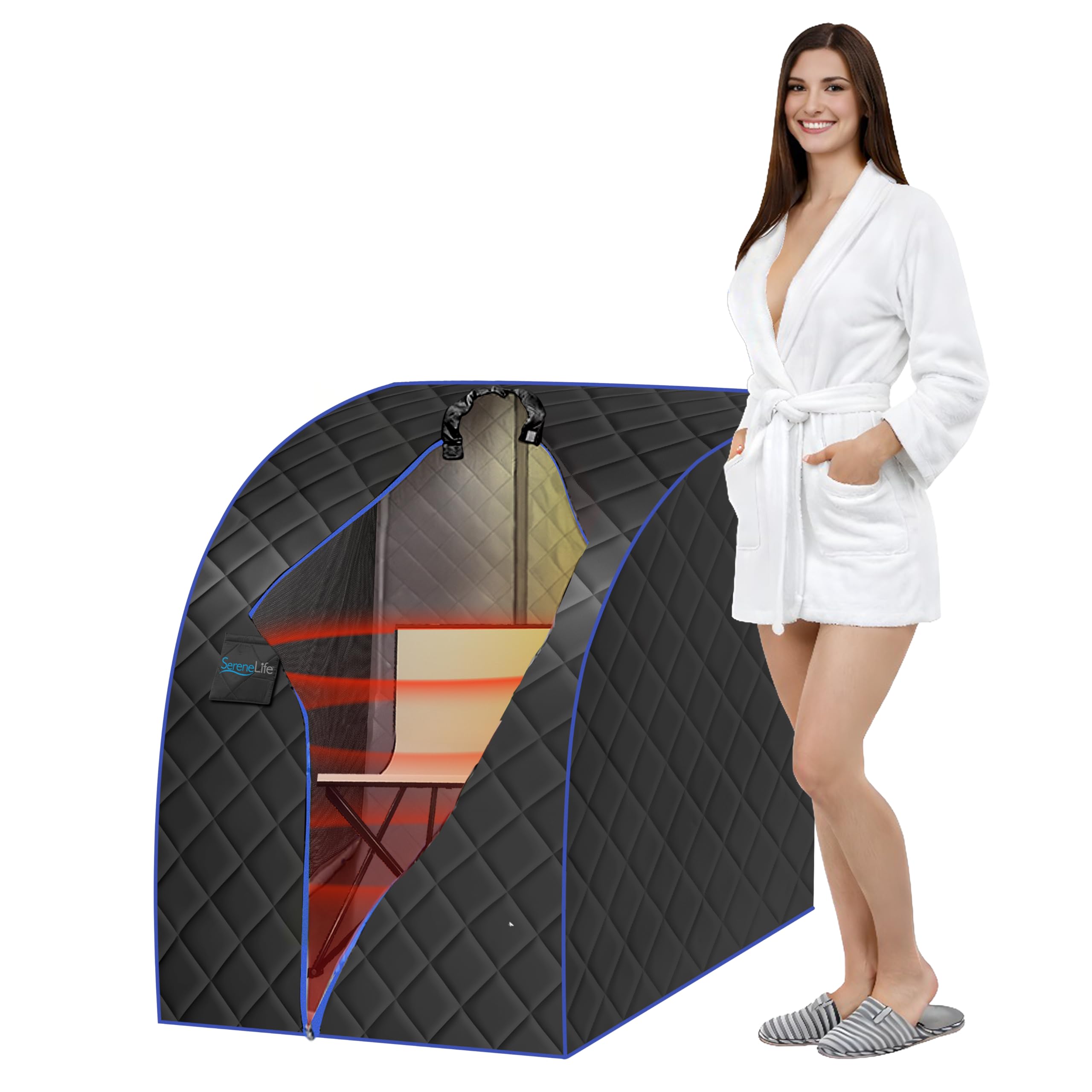 SereneLife Infrared Sauna – One-Person Portable Spa Tent with