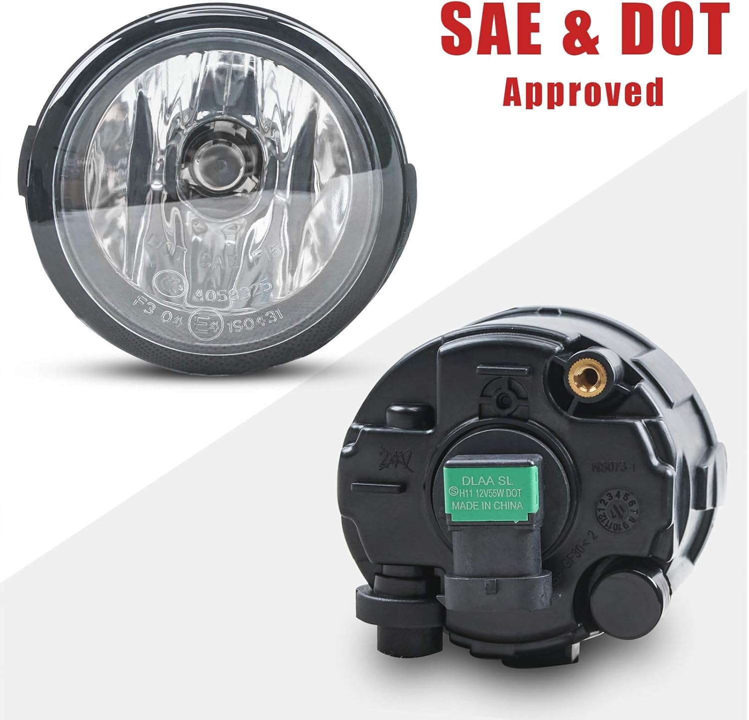 DLAA Fog Lights Compatible with Nissan VERSA/TIIDA 2009 2010 2011 2012 2013 Fog Lamps