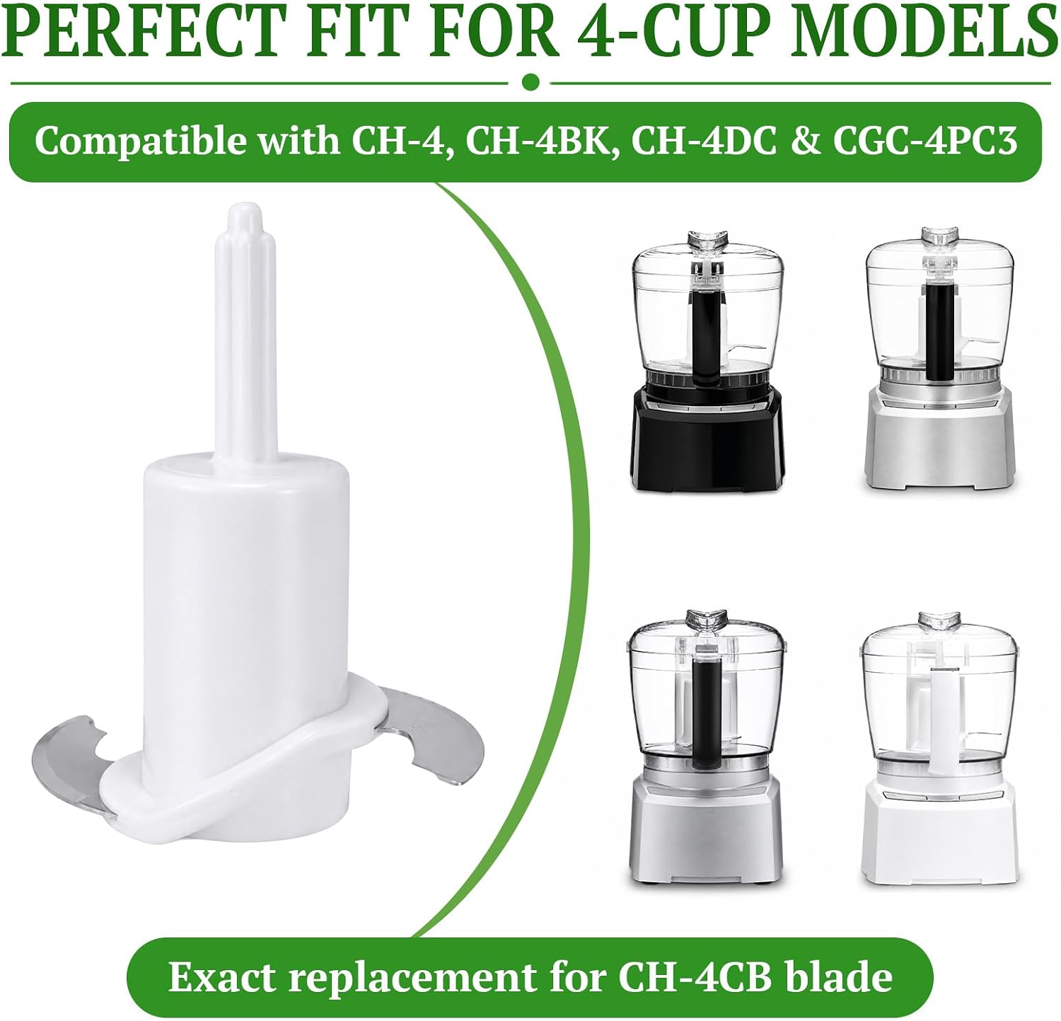Replacement for Cuisinart CH-4CB Chopping Blade, 4 Cup Food Processor