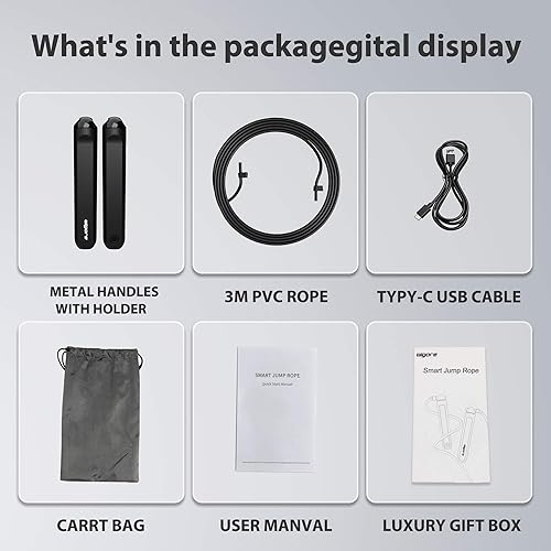Miniatura 4 de Cuerda de saltar, cuerdas de salto de velocidad rápida sin enredos con contador para fitness para mujeres, cuerda de saltar con aplicación para