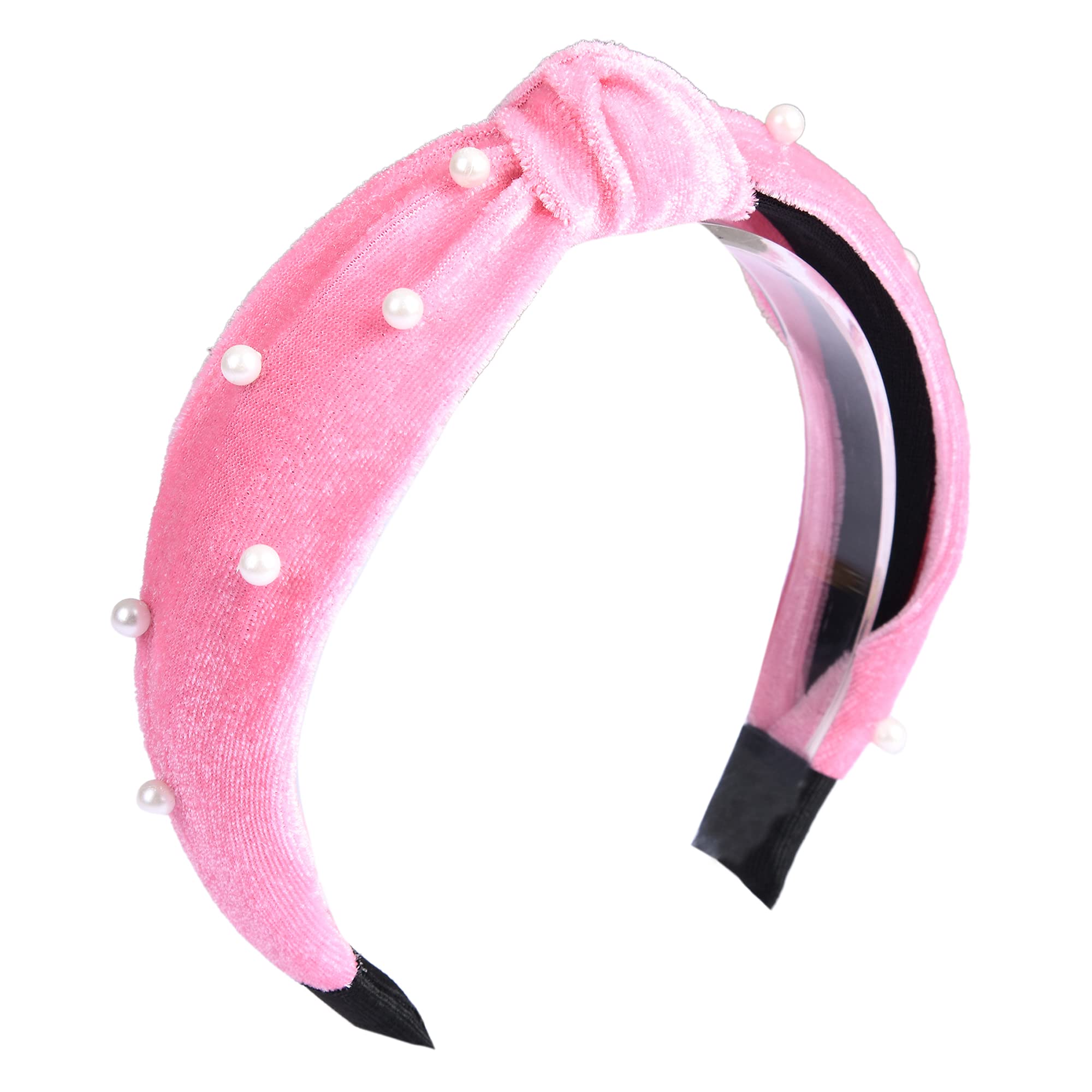 NNR Velvet Turban Pearl Hair Band For Girls And Women, Pack of 1pcs - Baby Pink (B09G6PSF98) Amazon Price History, Amazon Price Tracker