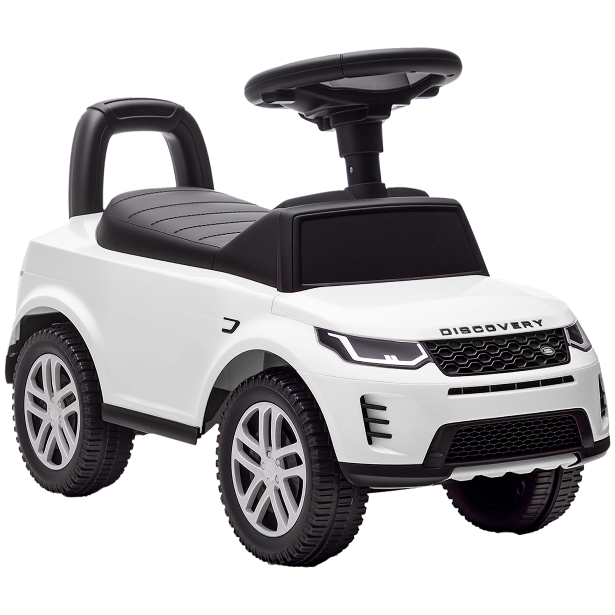AIYAPLAY Land Rover Licensed Ride on Car, Foot to Floor Sliding Walker with Horn, Engine Sounds, Under-Seat Storage, Toddler Baby Push Along Car for 18-36 Months, White