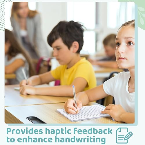 Miniatura 6 de Yeaqee 120 hojas de papel rayado en relieve para retrato de escritura a mano, jardín de infantes para niños y profesores, sensorial con línea, 8.3 x