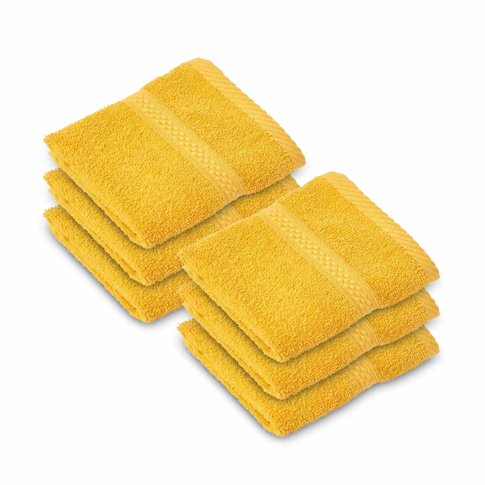 HOMESCAPES Light Blue Turkish Cotton Set of 4 Face Cloths Flannel Super Soft Thick & Absorbent 500 GSM Towel Heavy Weight for everyday Luxury — view 131