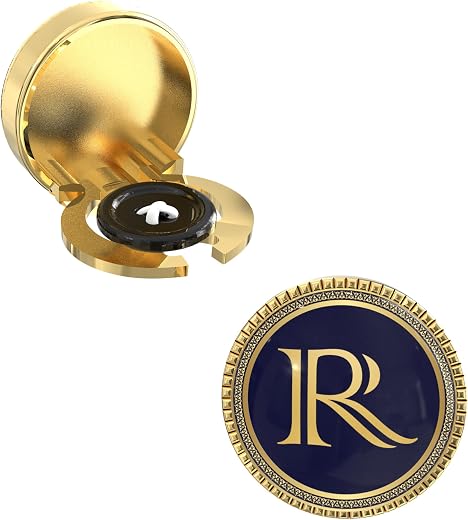 18K Yellow Gold Colour Plated Snap on Button Cover Cufflinks for Men - Stylish Accessories for Casual &amp; Formal Shirts - Id...