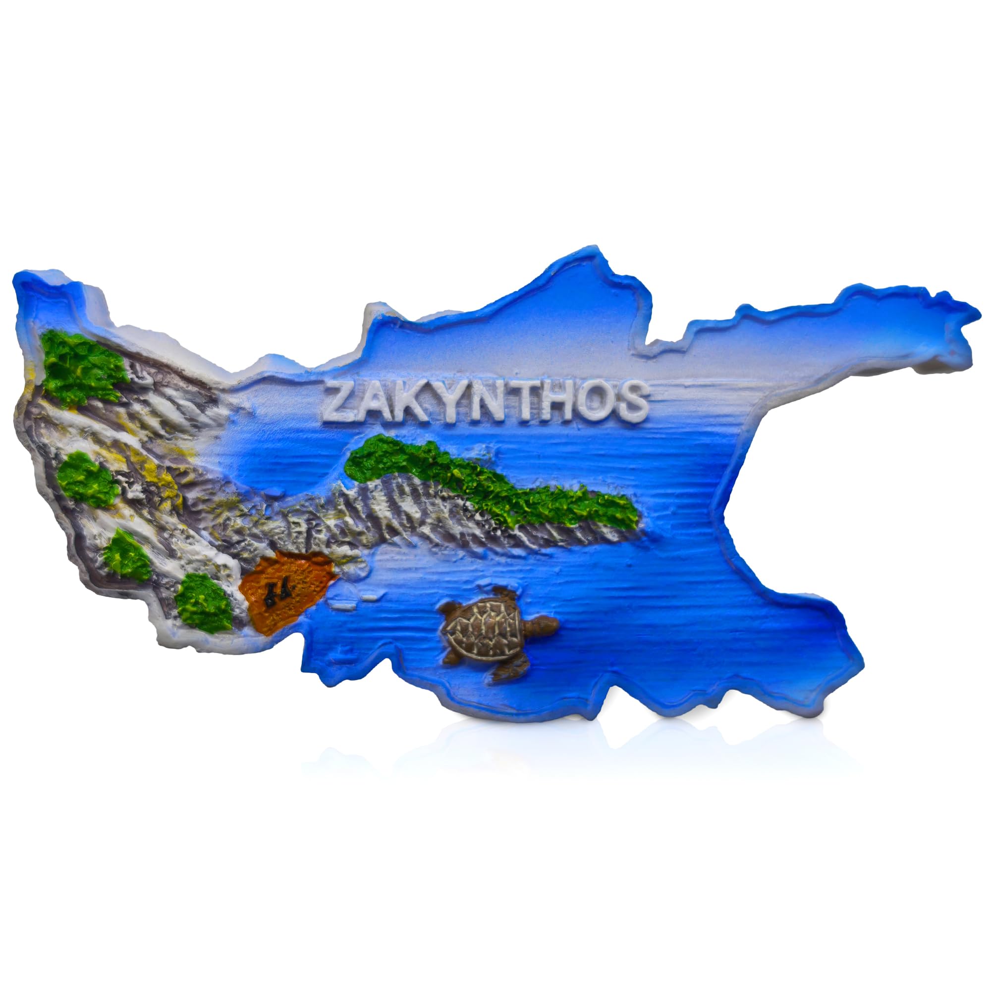 Maxi-Solutions Zante Athens Greece Souvenir Refrigerator Magnet, Parthenon And Caryatids Design, 3D Resin (Zante)