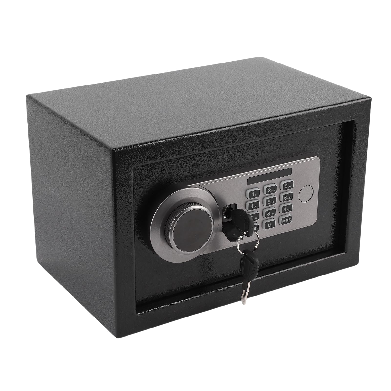 Eujgoov Cassaforte Domestica 7,87 X 12,2 X 7,87 Pollici, Password e | Cassetta di Sicurezza, Acciaio Al Carbonio Addensato, Accesso con Password e Chiave, Deposito per la Casa e il Viaggio,