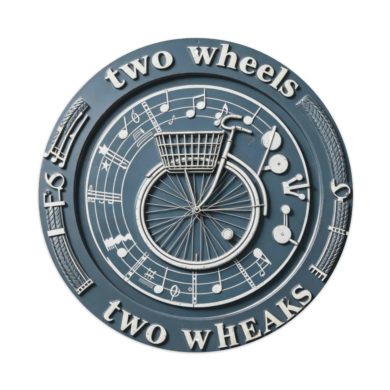 Two Wheels Metal Tin Sign Plaque