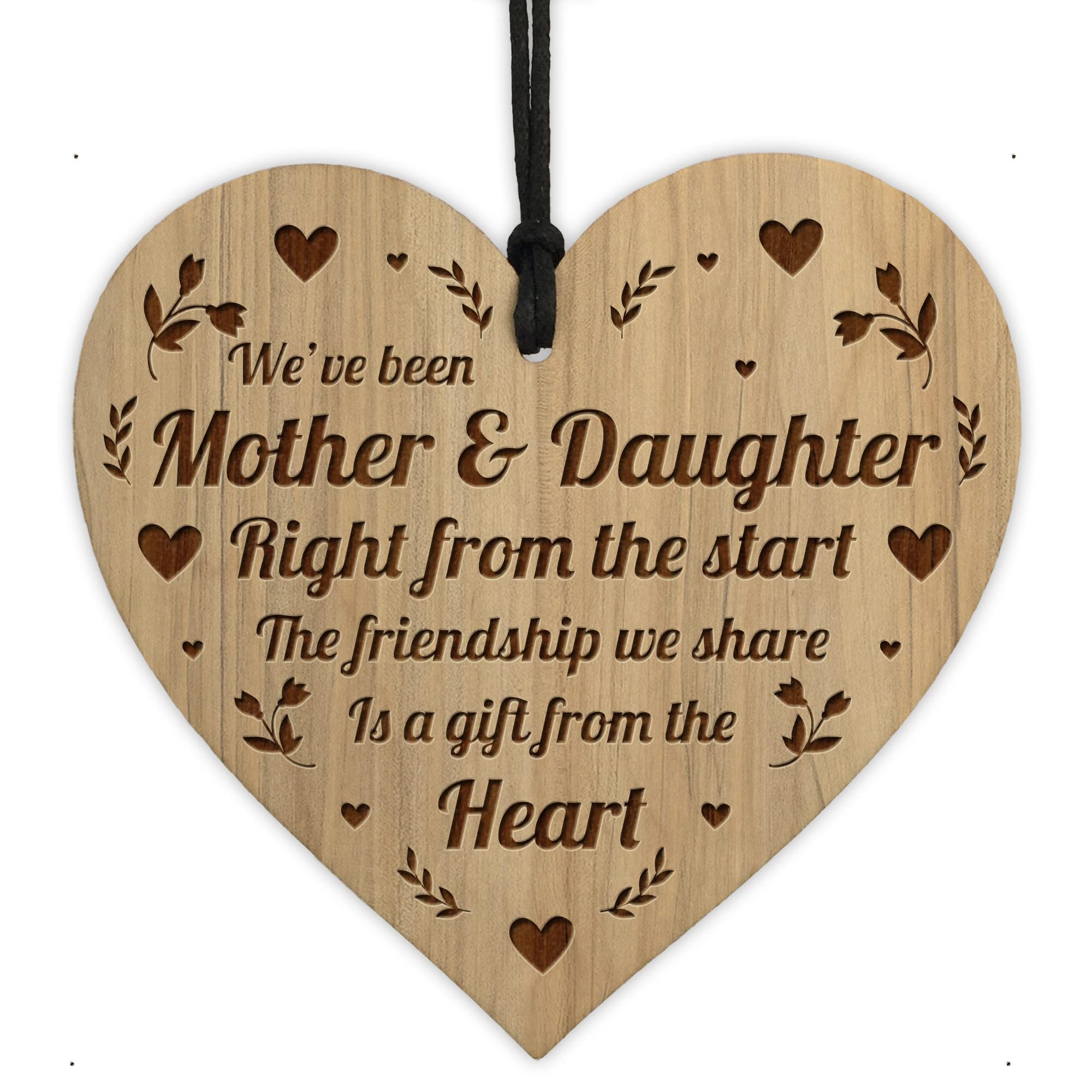 Red Ocean Mum Gifts Daughter Gifts Birthday Christmas Engraved Heart Best Friend Plaque