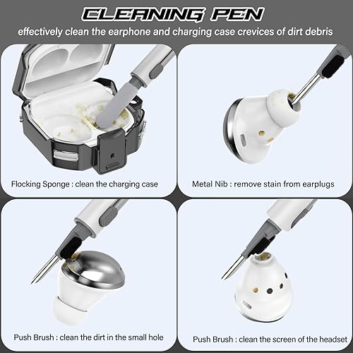 Miniatura 7 de Galafoki Con bloqueo anticaídaFunda para Samsung Galaxy Buds FE Case2023Galaxy Buds 2 Pro 2022Buds Pro Case 2021Buds 2 Case 2021 Buds Live Case 2020