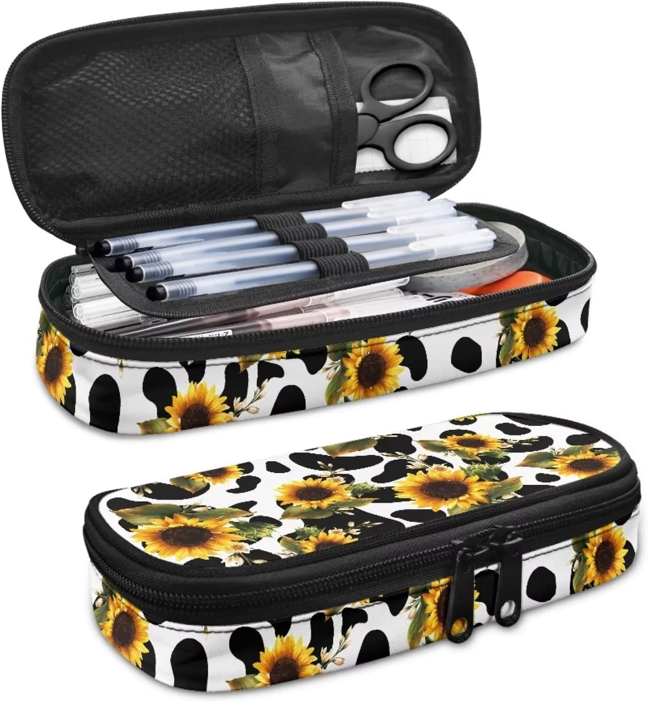 UFDIS Galaxy Wolf Print Astuccio portapenne per ufficio, università, scuola, organizer con chiusura a cerniera