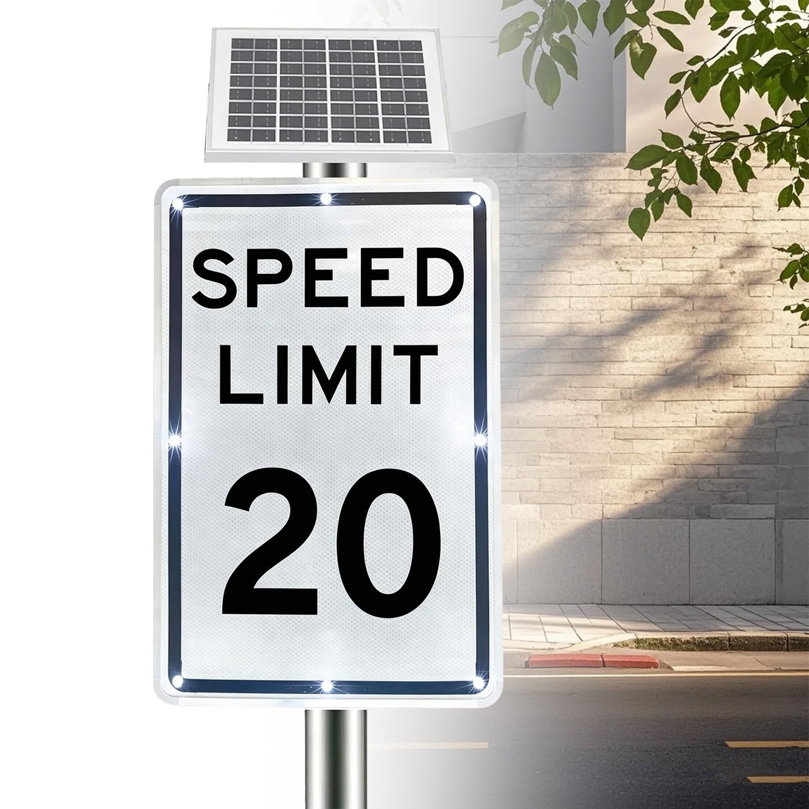 18"X 24"Solar Active Traffic Sign, Road Traffic Warning Sign