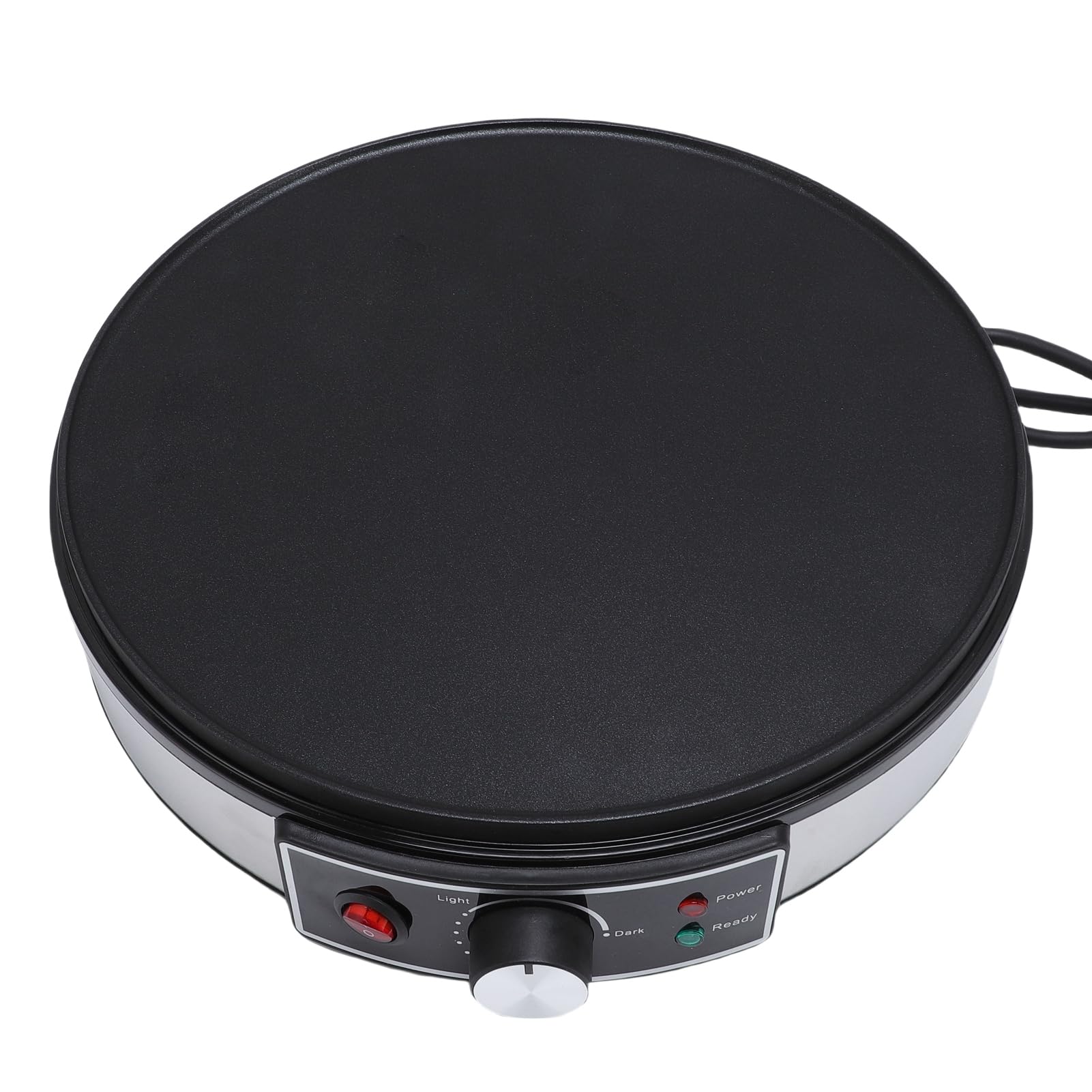 Electric Crepe Pan, Easy To 11.8in Large Plate LED Indicator Electric Griddle Crepe Maker with Batter Spreader Spatula for Kitchen (US Plug 110V)