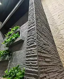 Painéis de parede de pedra sintética 3D, pedra flexível, impermeável e anti-infiltração, azulejo exterior interior leve para arte doméstica, paredes de destaque, fundo de TV (preto, 1 amostra)