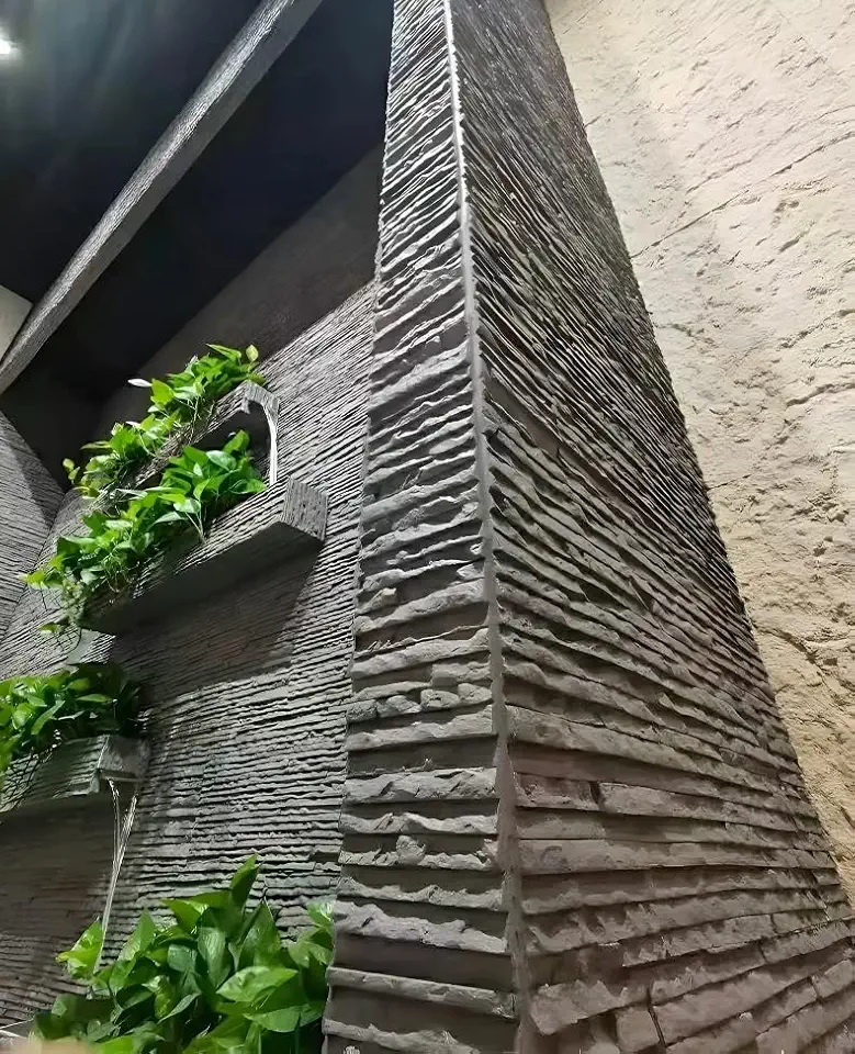 Painéis de parede de pedra sintética 3D, pedra flexível, impermeável e anti-infiltração, azulejo exterior interior leve para arte doméstica, paredes de destaque, fundo de TV (preto, 1 amostra)