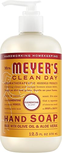 MRS. MEYER'S Clean Day - Jabón de manos, hecho con aceites esenciales, Clementina (12.5 fl oz (Paquete de 1))