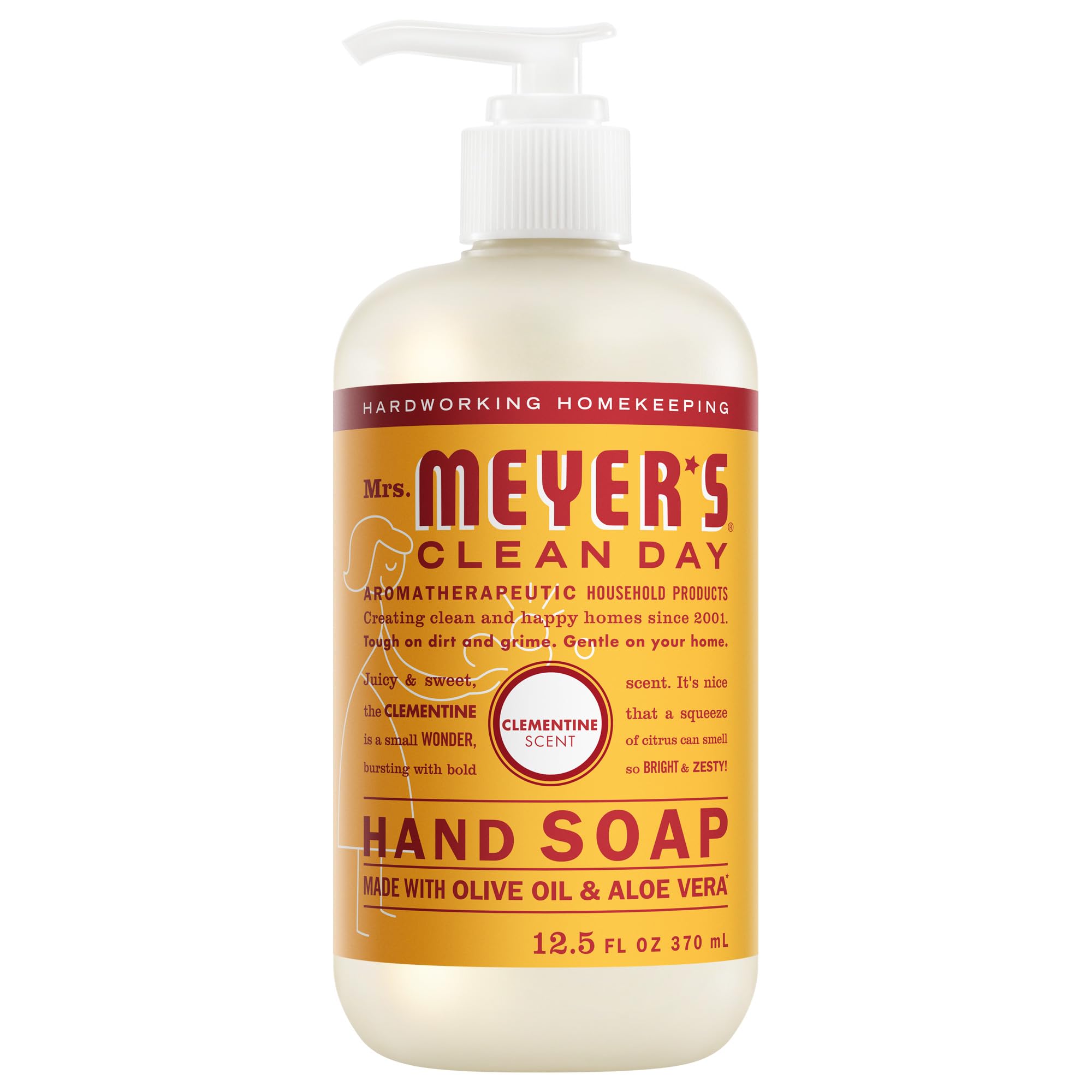 CLEAN DAY Hand Soap, Clementine Scent, 16 Fl Oz Bottle