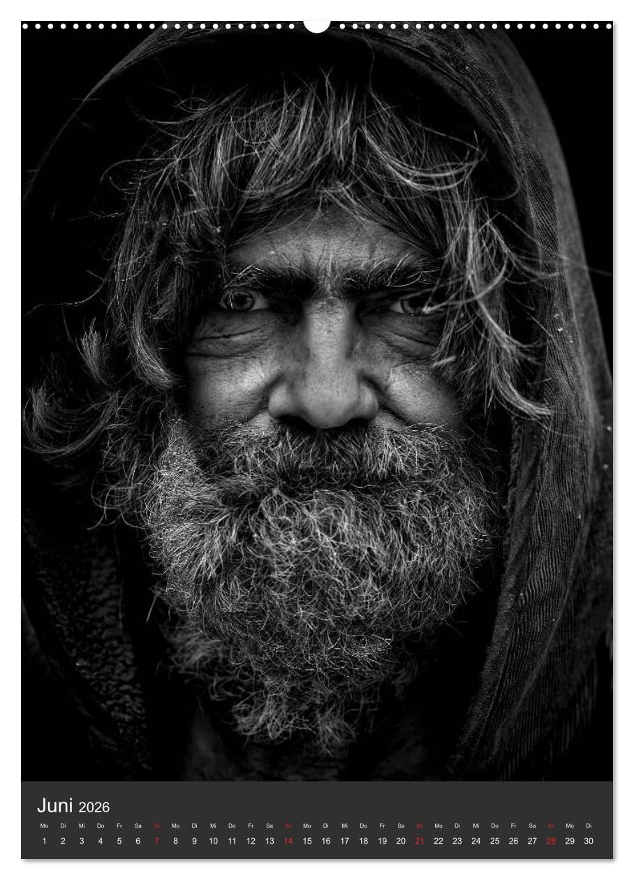 Obdachlos. Die Gesichter der Armut (hochwertiger Premium Wandkalender 2026 DIN A2 hoch), Kunstdruck in Hochglanz: Bilder vom glücklosen und einsamen Leben auf der Straße (CALVENDO Menschen)
