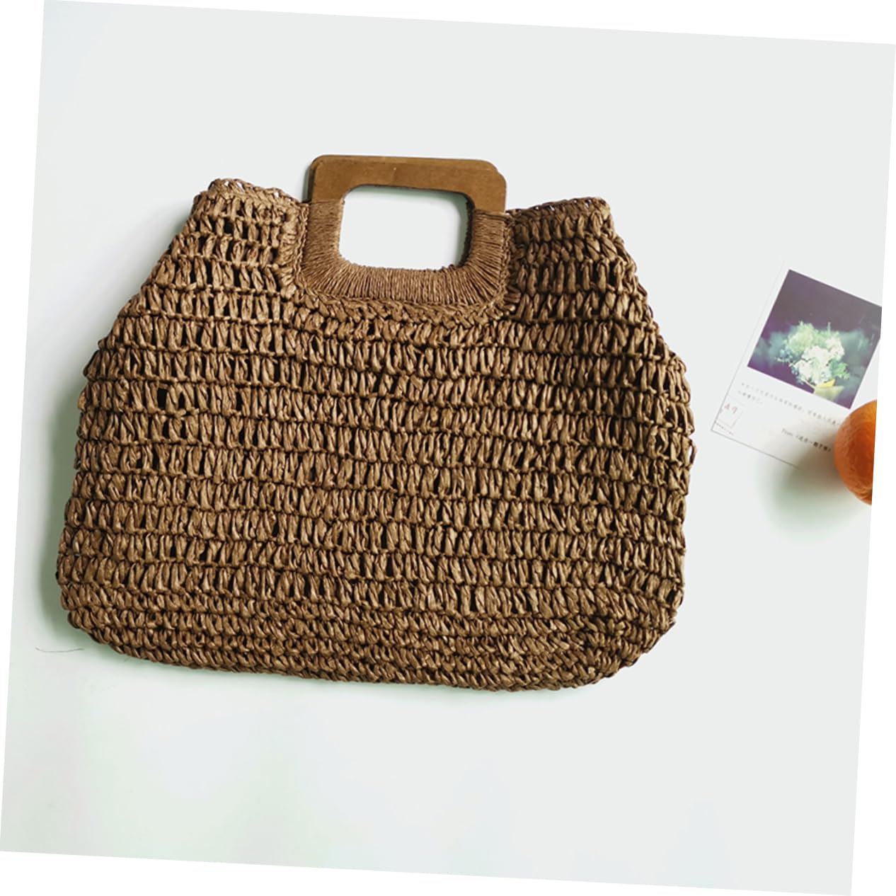Beavorty Bolso de playa bolsos de vacaciones Mujeres de bolsos de bolsa de verano bolsos de verano de bolso de bolso tejido de moda bolsa de playa de verano para mujer Beige