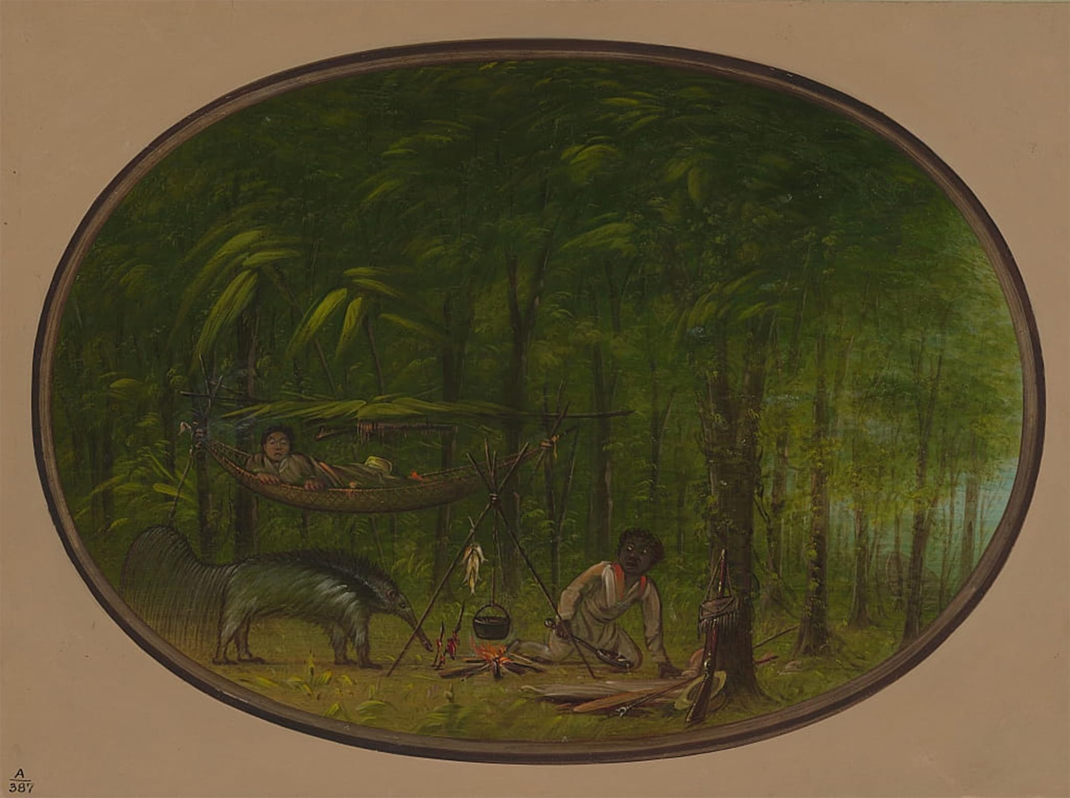 ARTXLXXBN Famous Art Print Poster Vintage Wall Art the Great Ant Eater by George Catlin Canvas Art Poster for Home Decor 60x90cm