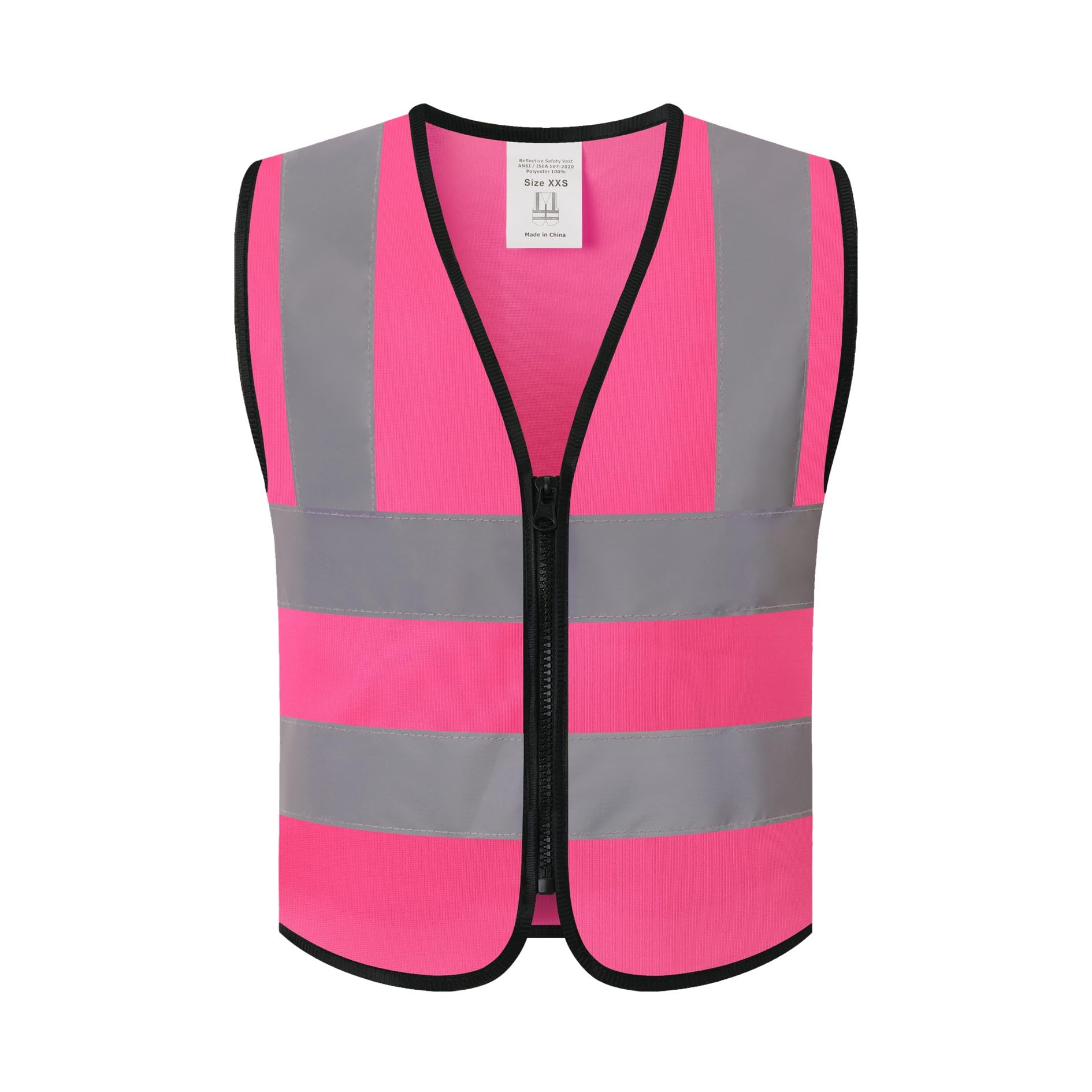 HATAUNKI Kids Safety Vest - Hi Vis Reflective Vest for Kids - Running, Cycling
