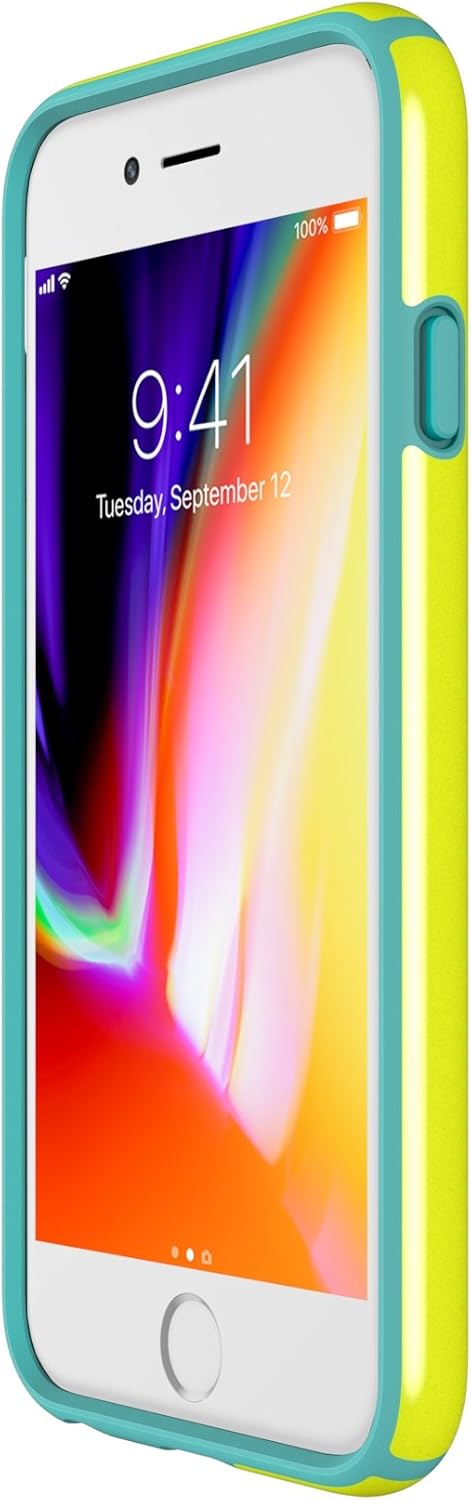 Speck Products CandyShell iPhone SE 2020 Case/iPhone 8/7/6S/6 - Antifreeze Yellow/Mykonos Blue