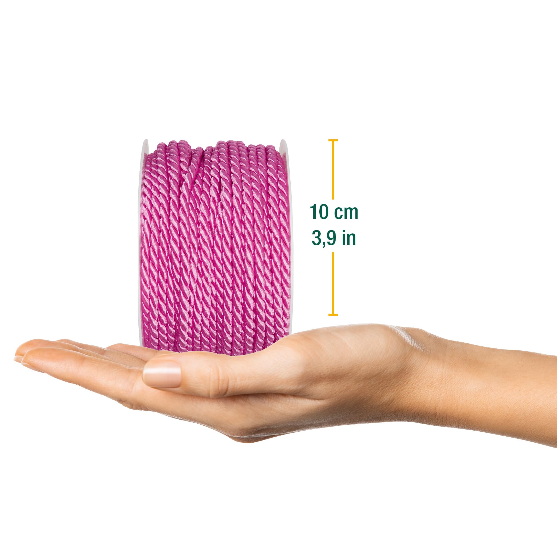 Halbach Seidenbänder Premium Kordel (rosa) – Bild 2
