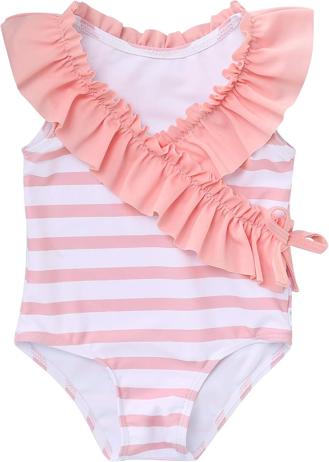 Saeaby Toddler Baby Girl Swimsuit Ruffled Bikini Tankini Swimsuit Infant Swimwear One Piece Bathing Suits for Girls