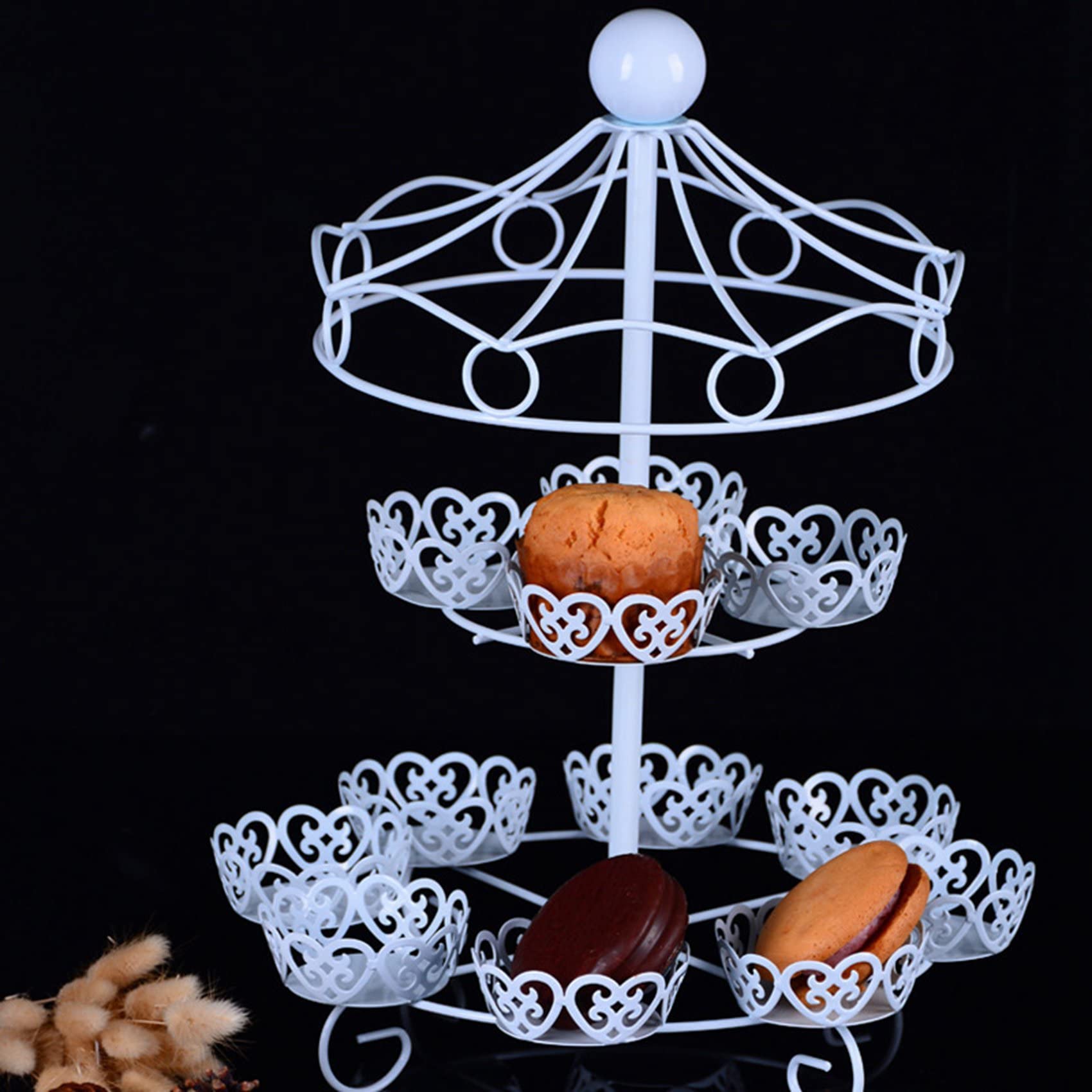 2 soportes para cupcakes, 2 , 12 cuentas, para bodas, tartas y tazas