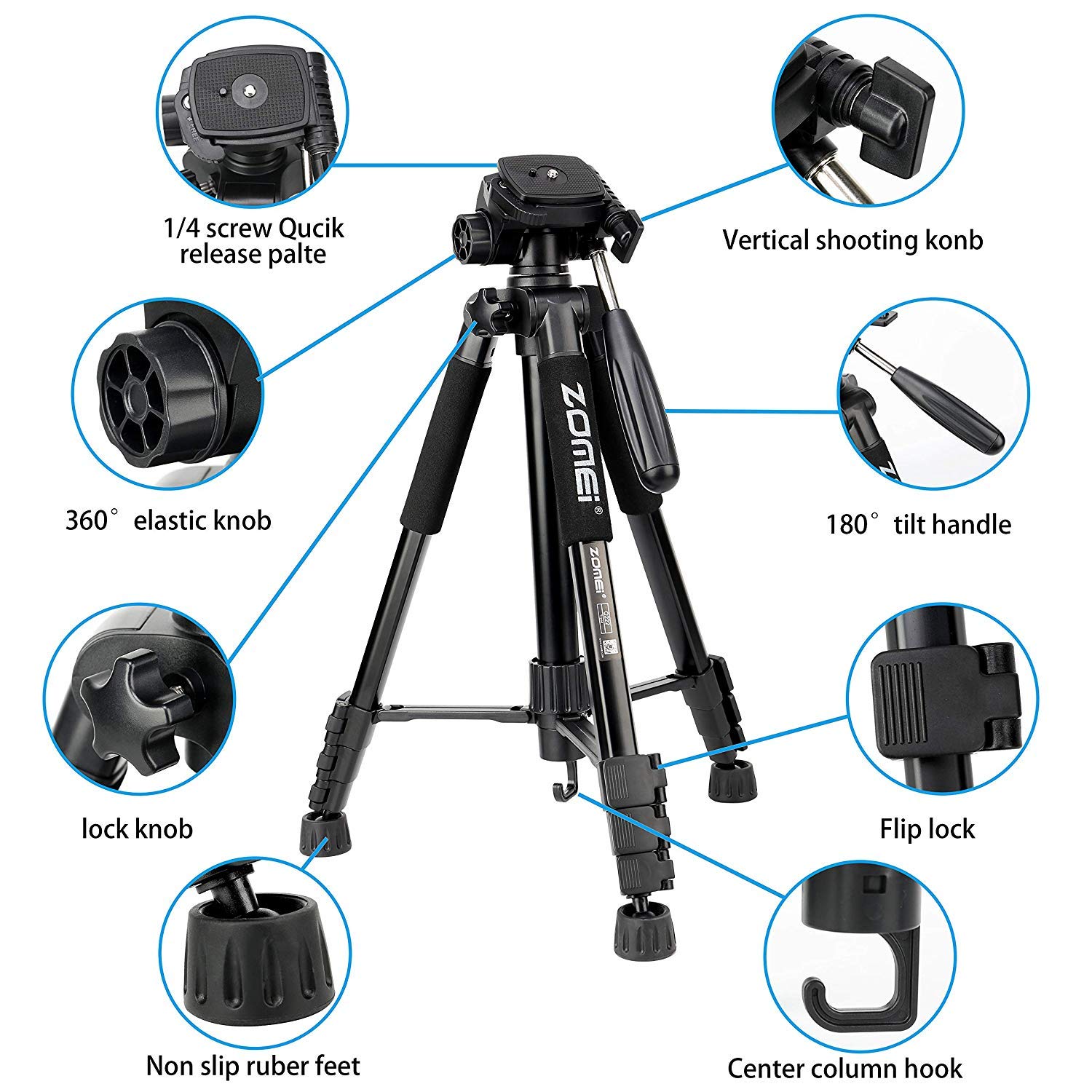 TronicXL Einbeinstativ Einbein Kamerastativ Stativ DSLR