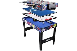 IFOYO 4-in-1 Kids Game Table Combo Set with Pool, Foosball, Hockey, and...