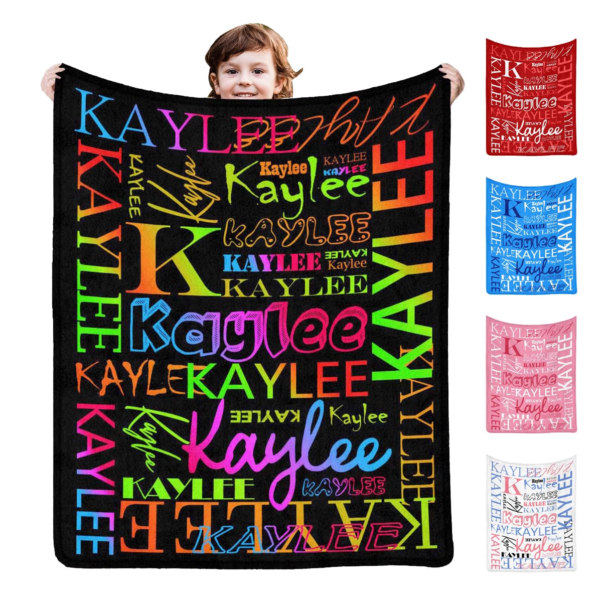 Personalized Blanket with Name for Granddaughter, Personalized Name Blankets and Throws for Friends Adults Christmas Wedding, Custom Baby Blanket with Name for Kids Boys Girls Infant