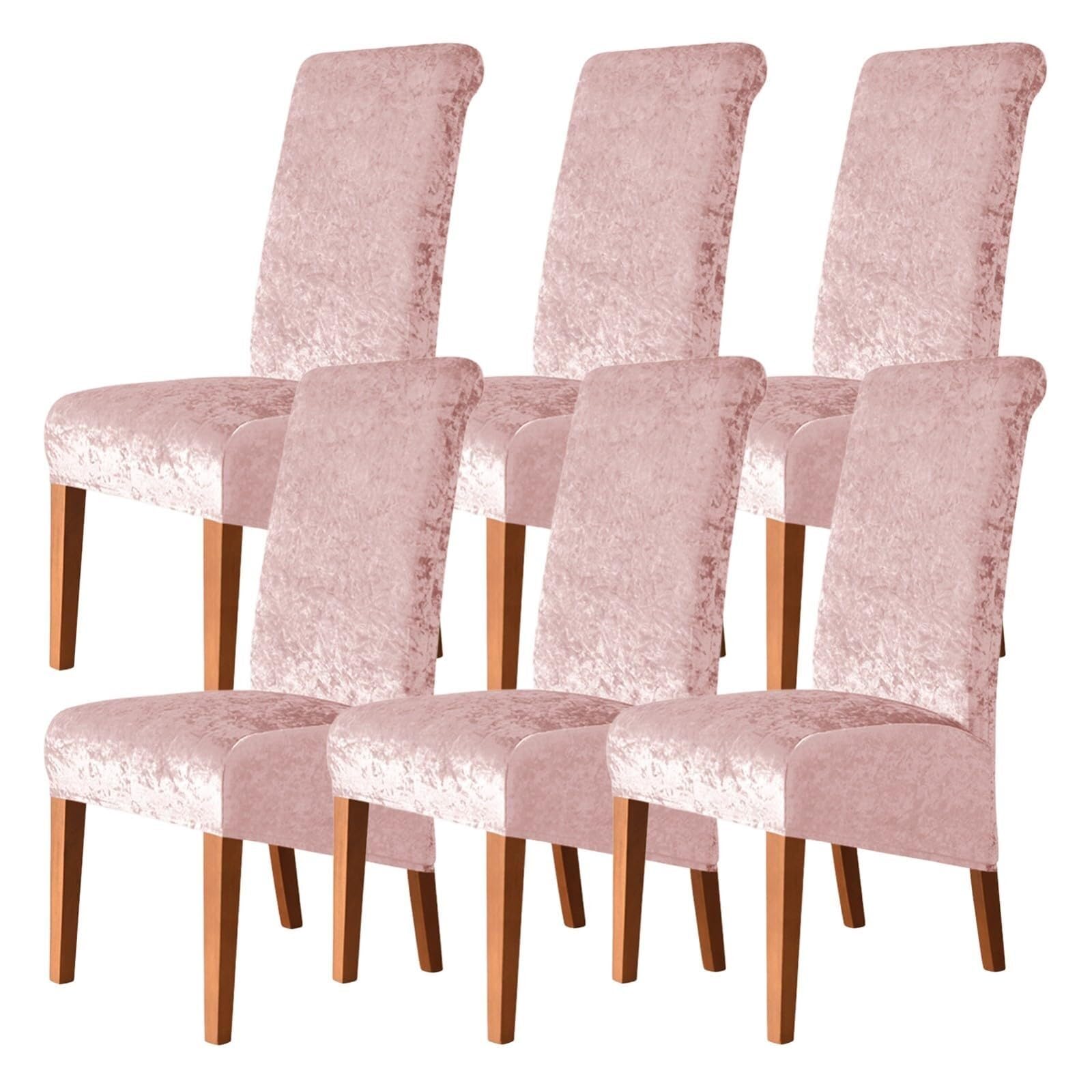 NMVAWIPT Dining Chair Covers, Stretch High-Back Room, Universal Fit Slipcovers With Elastic Bottom, For Restaurant Living Banquet(20#,6Pcs)