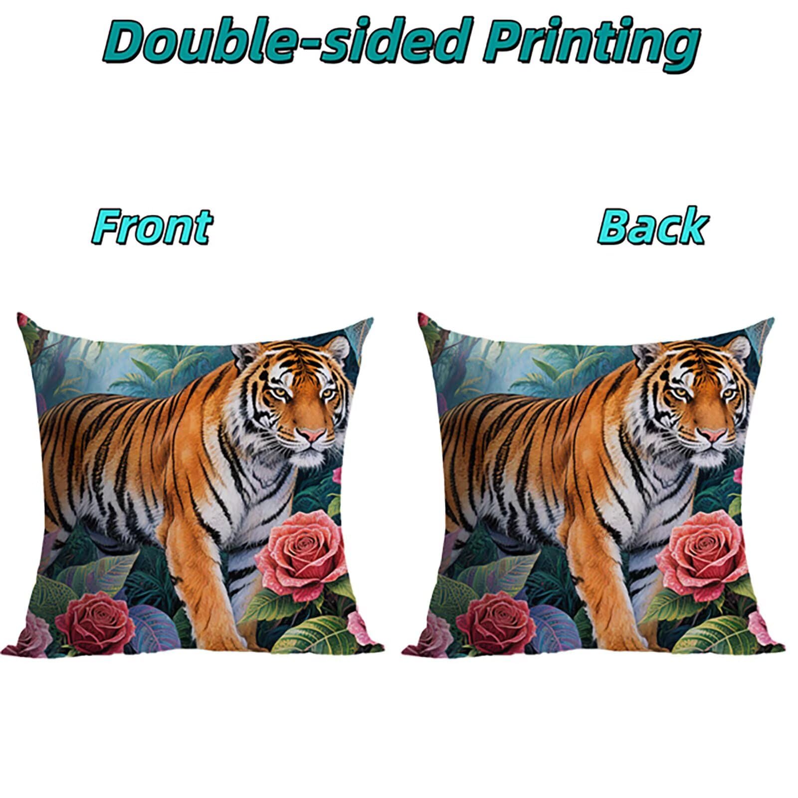 Kopfkissenbezug Tiger Wasserdicht Outdoor 55x55cm Kissenbezug THDZ-2519