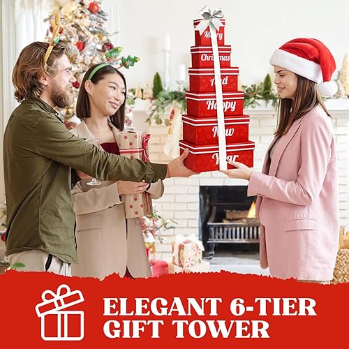 Miniatura 4 de Cesta de regalo de 6 niveles de indulgencia con frutas secas y frutos secos, regalo de comida gourmet para hombres y mujeres