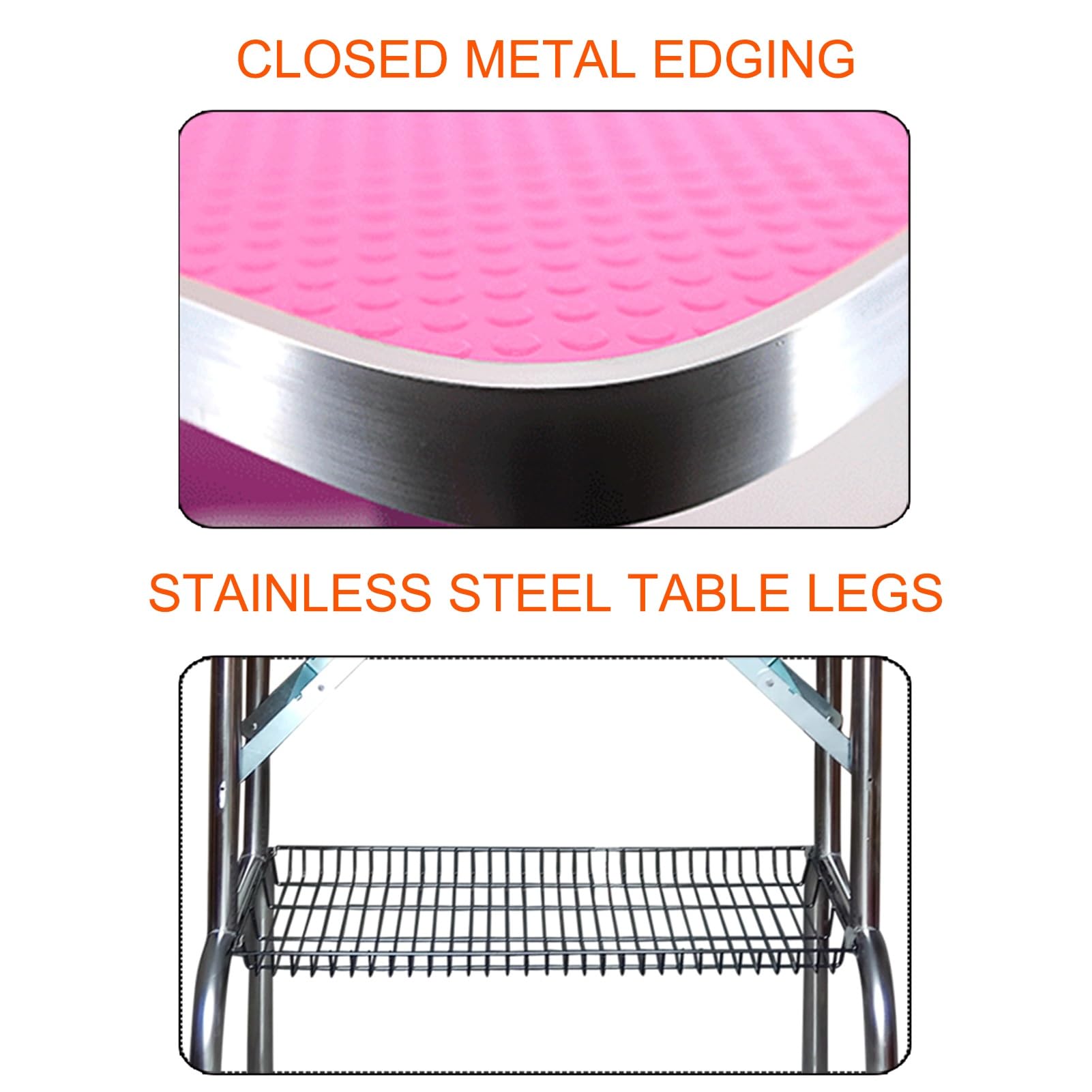 Mesa de Peluquería para Mascotas, Mesa de Aseo Plegable con Estante de Almacenamiento, Mesa de Aseo para Perros con Encimera Antideslizante, Mesa de Aseo para Gatos(Blue)