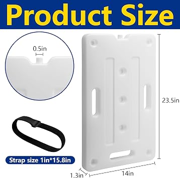 2 Pack 23.5''x14'' Swimming Pool Ladder Weight, Removable Pool Step Weights