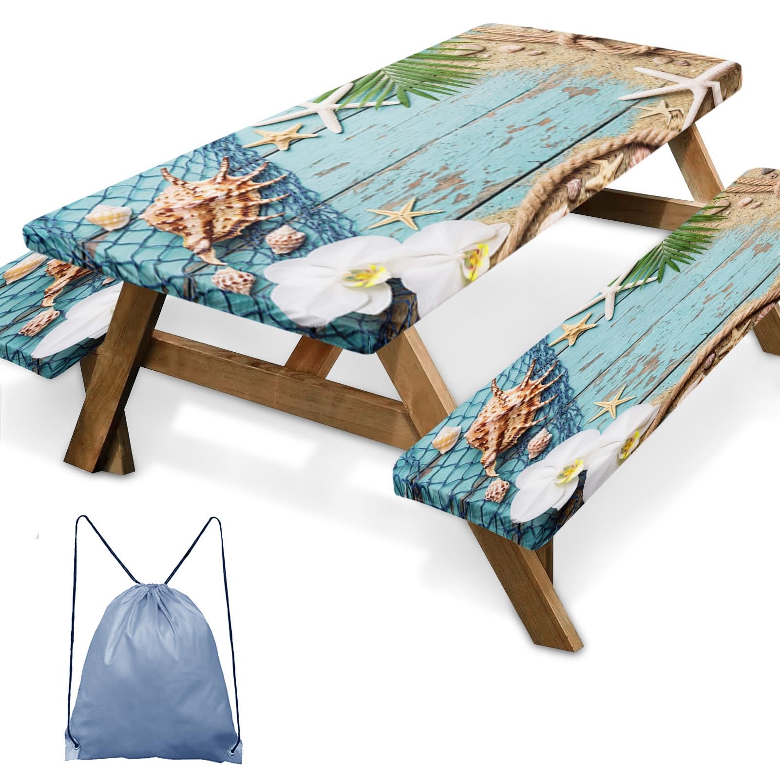 Photo 1 of Britown Picnic Table Cover with Bench Covers, 3 Pack, 72 Inch