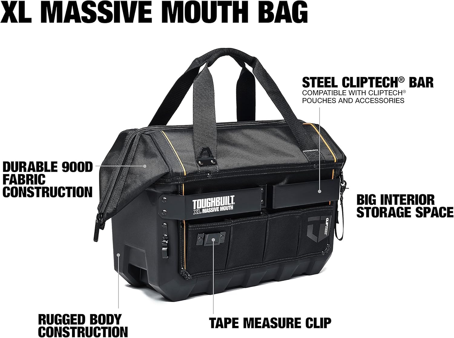 Bolsa De Herramientas Grande L Con Base Impermeable - Toughbuilt - Tb-ct-62-20-bea