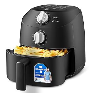 Midea Freidora de Aire 2L, Air Fryer sin Aceite, 10 Programas Automáticos, Temporizador, Función de apagado automático, Fácil de Limpiar, sin BPA, 1150W, Negro