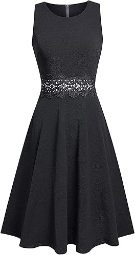 Miniatura 2 de HOMEYEE Vestido de Cóctel para Mujer de Línea A con Bordado Casual para Fiesta de Verano Invitada de Boda A079