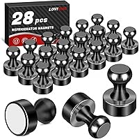 Vista 21 de Imanes para refrigerador, 20 unidades, imanes tipo chincheta de metal, dorados, ideales para pizarras blancas, oficinas, aulas o mapas