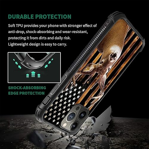 Vista 259 de Funda compatible con iPhone 13 Pro, diseño de patrón para iPhone 13 Pro, fundas para mujeres y niñas, Betsy Ross 13 estrellas de madera con bandera