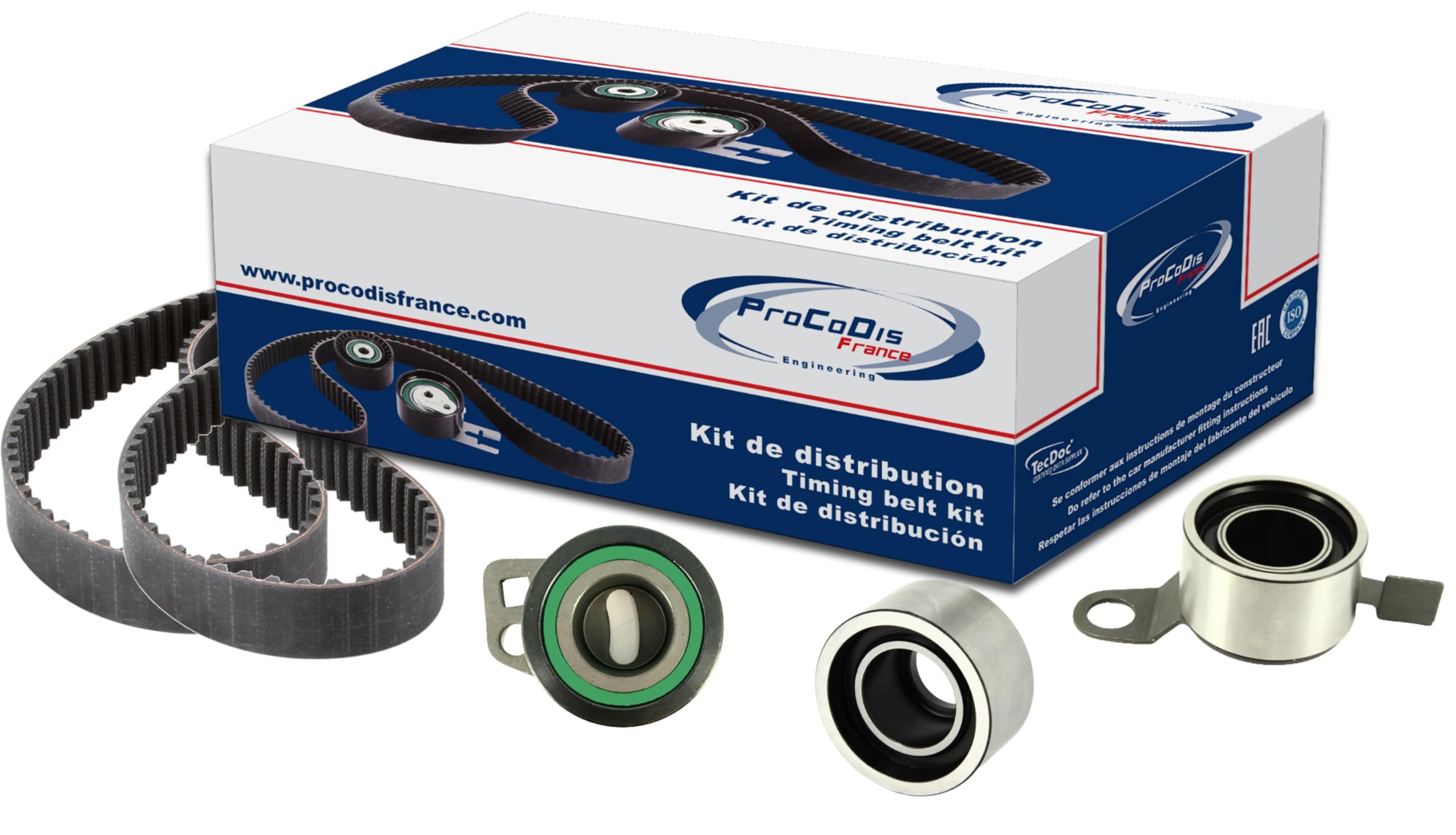 Kit de distribución KTD9102 correa dentada y rodamiento tensor motor 2