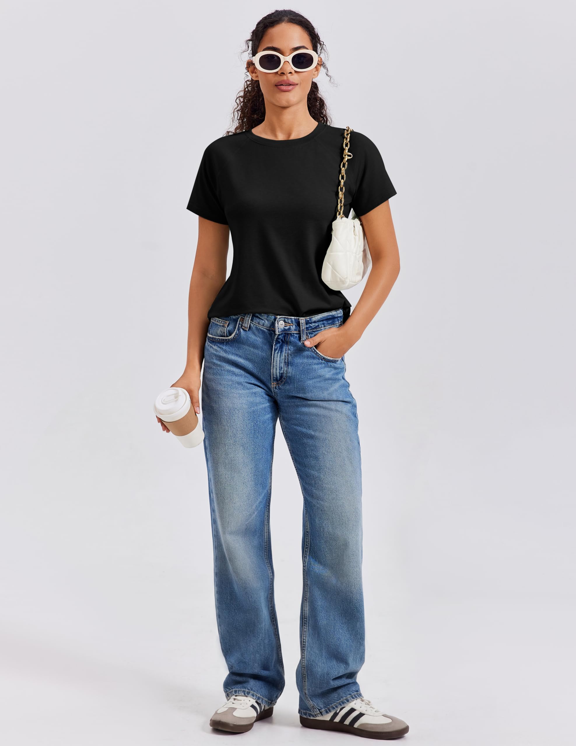 PINSPARK Sportshirt Damen Kurzarm UV-Schutz Sport T-Shirt Atmungsaktiv Netzstoff im Rücken Fintess Laufshirt Leicht Yoga Oberteile Schnelltrocknend Gym Funktionsshirts - 5