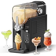 Slushie Machine, No Ice Needed Slushy Maker for Home, Real-Time Temp Display, Frozen Drink Maker with 6 Preset Programs for Ice Cream, Frapp&eacute;s, Milk Shake and More, Black, 1 Pack+3Modes