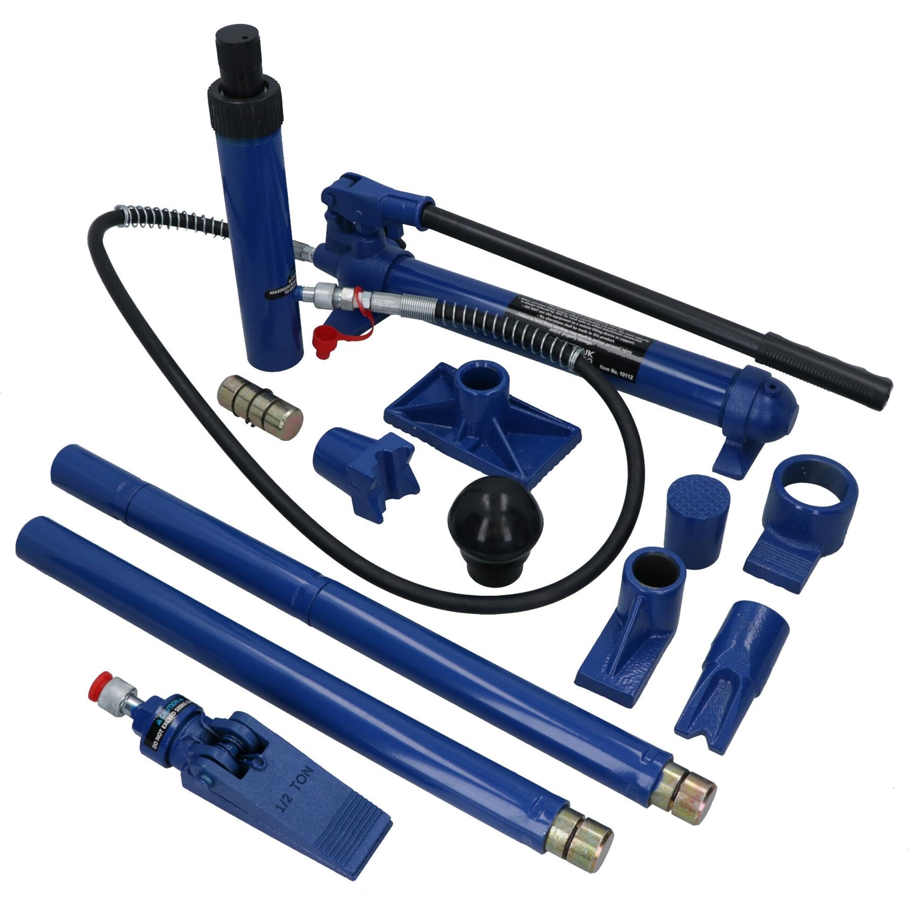 AB Tools 10-tonowa pompa hydrauliczna Porta Power Jack z akcesoriami naprawa ramy wgniecenia