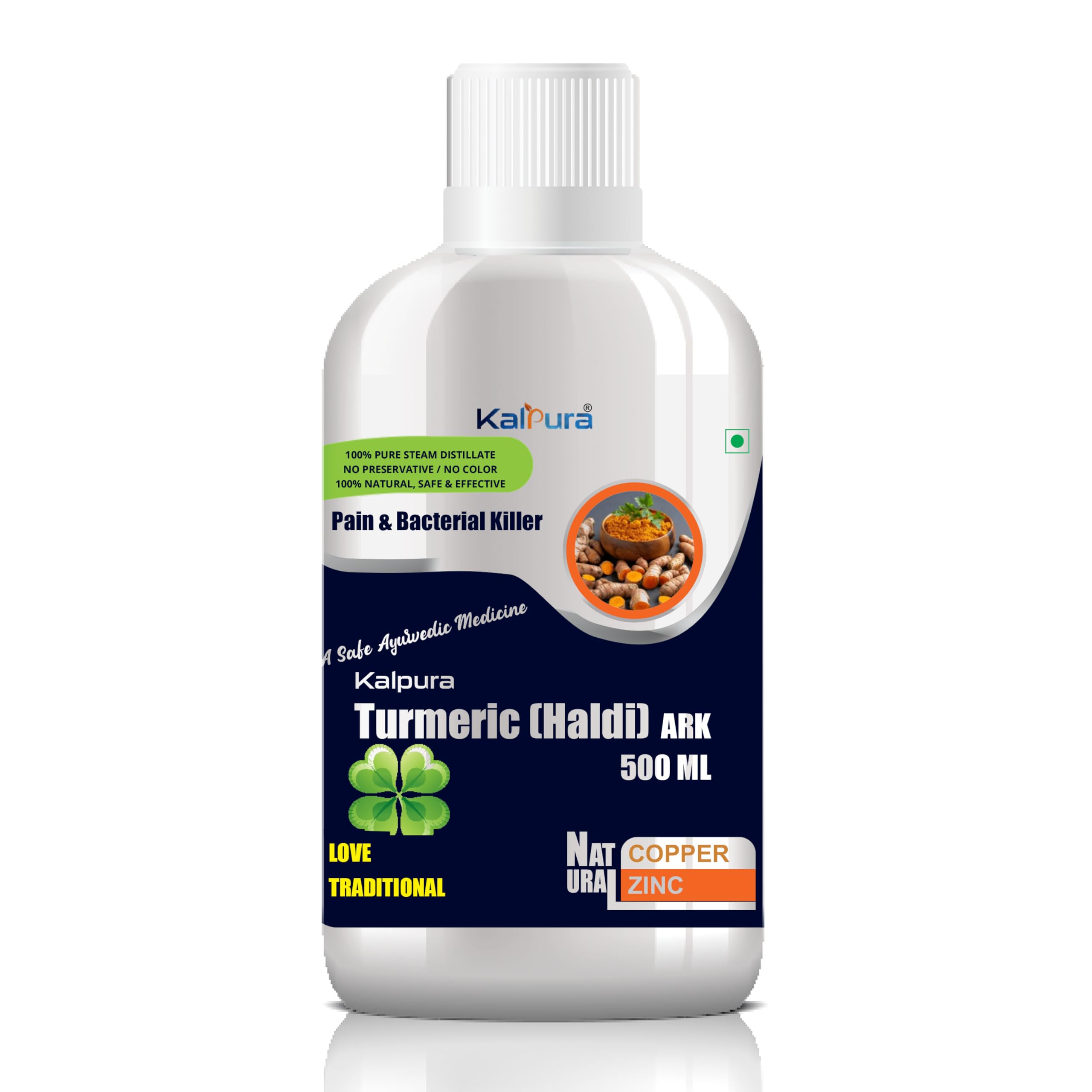 Kalpura Haldi Ark Curcuma longa Ark For Body Pains, Build Strength for Patients & More 500ml