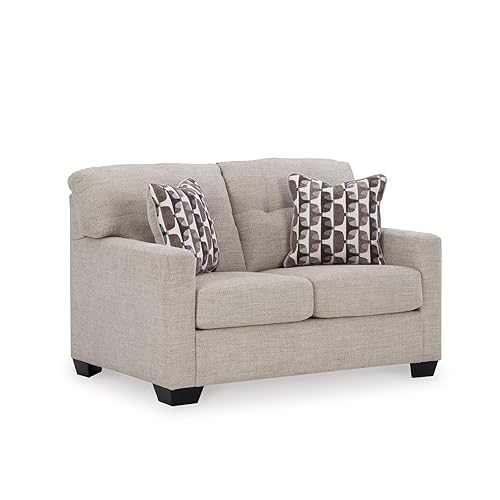 Mahoney Contemporary Tufted Loveseat, Beige
