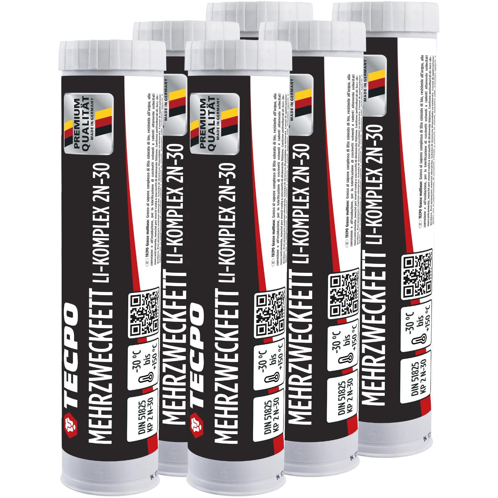 Grasa multiusos de alto rendimiento, complejo Li 2N-30, 6 x 400 g
